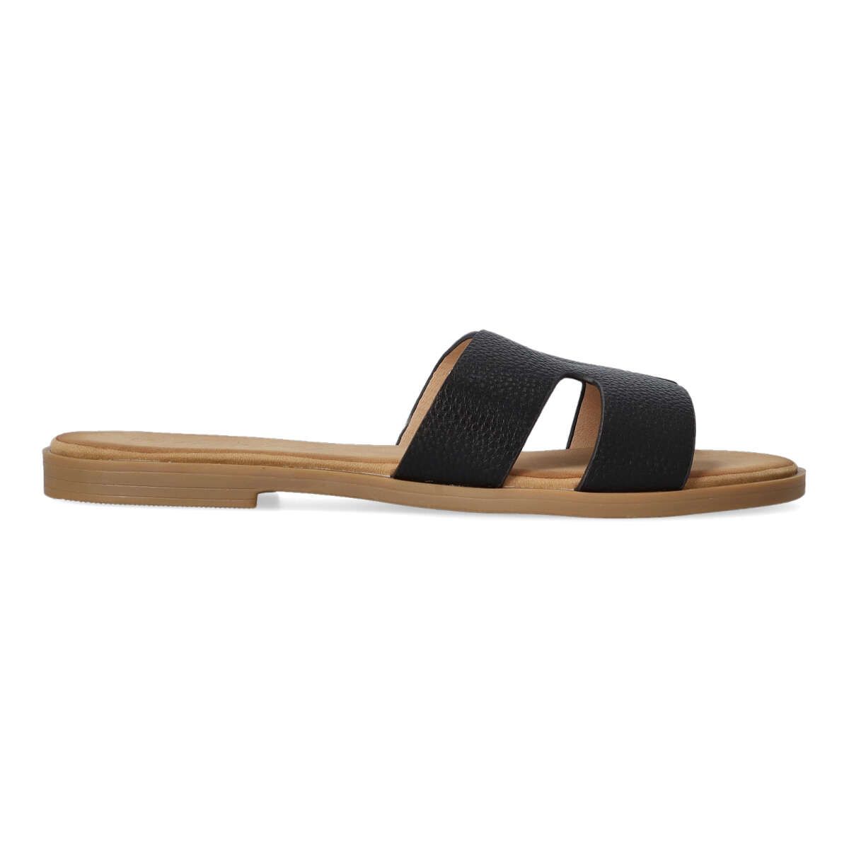 Vanessa Calzados - Sandalias planas metalizadas mujer modelo pala en piel sintética, suela de goma flexible y planta acolchada color oro para looks frescos de verano