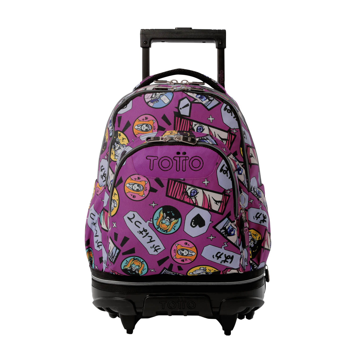 Totto Mochila escolar ruedas Tiza Desmontable Material: Poliéster reciclado 32 x 45.5 x 18 cm