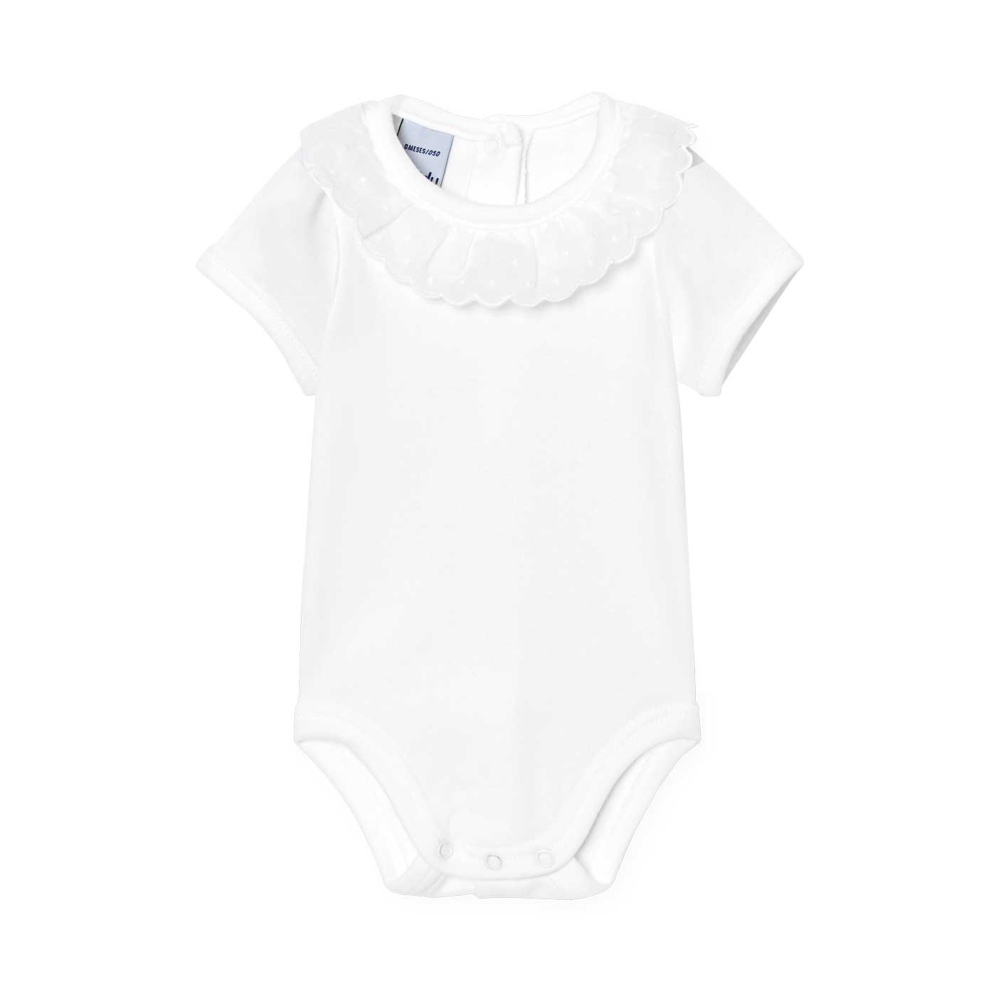 Basicos Babidu pack de 2 bodys cuello puntilla manga corta