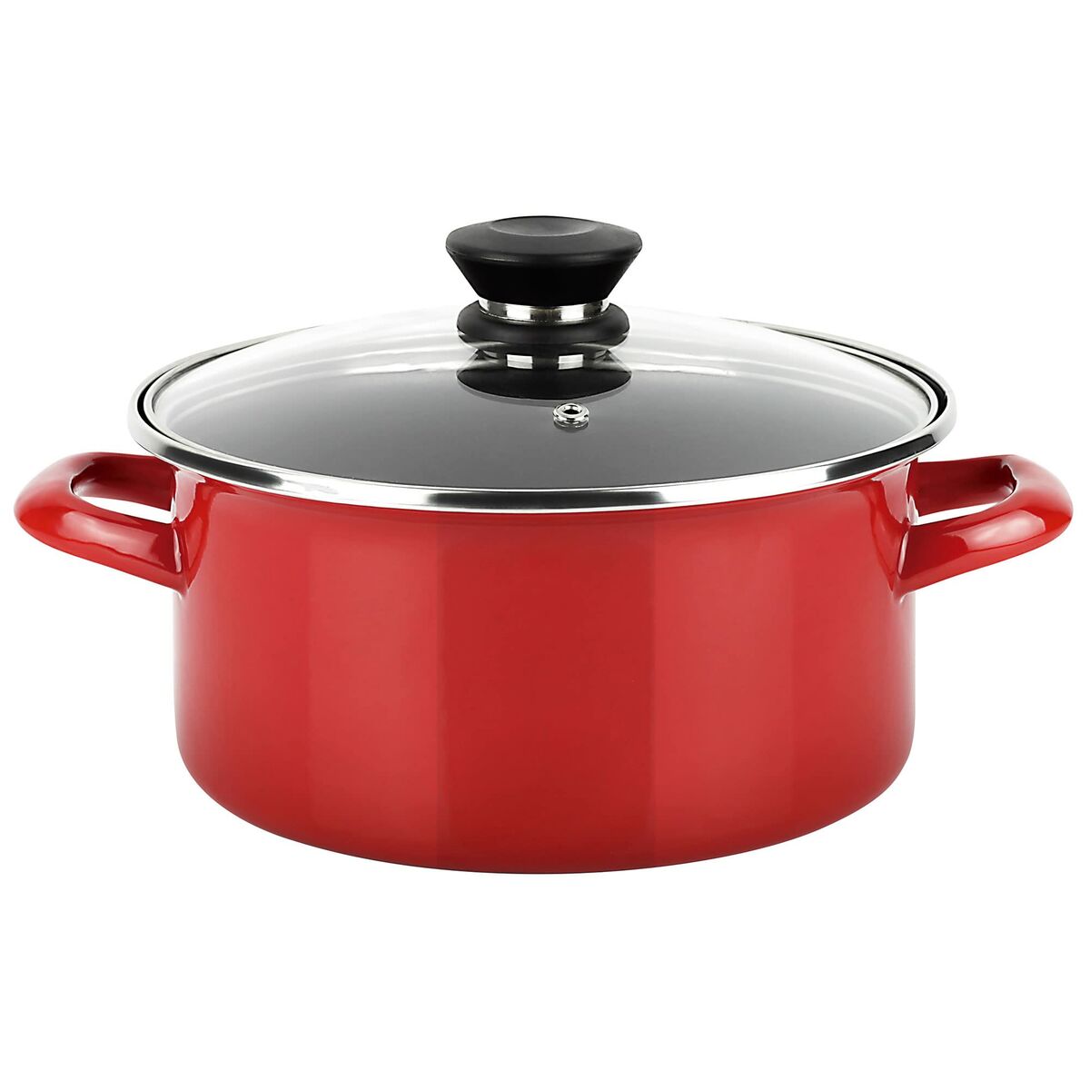 Fagor - Cacerola Optimax roja Ø 20 x 10 cm con asas apta para horno e inducción batería de cocina