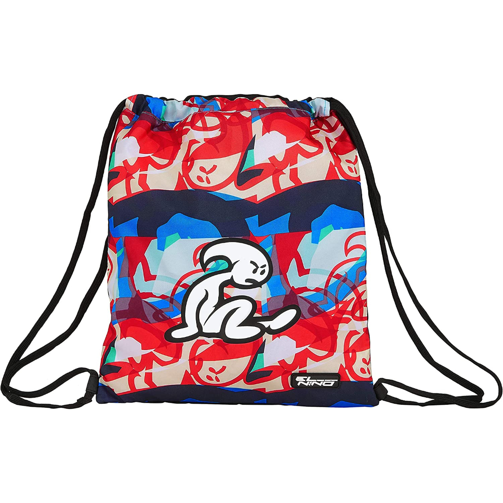El Niño Safta Saco 72690 Multicolor con Estampados Variados y Cordones Ajustables
