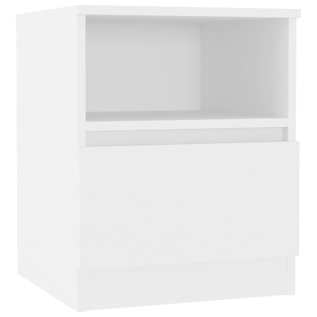 Vidaxl Mesita de Noche Madera Contrachapada 40x40x50 Cm - Blanco/Negro/Roble Sonoma