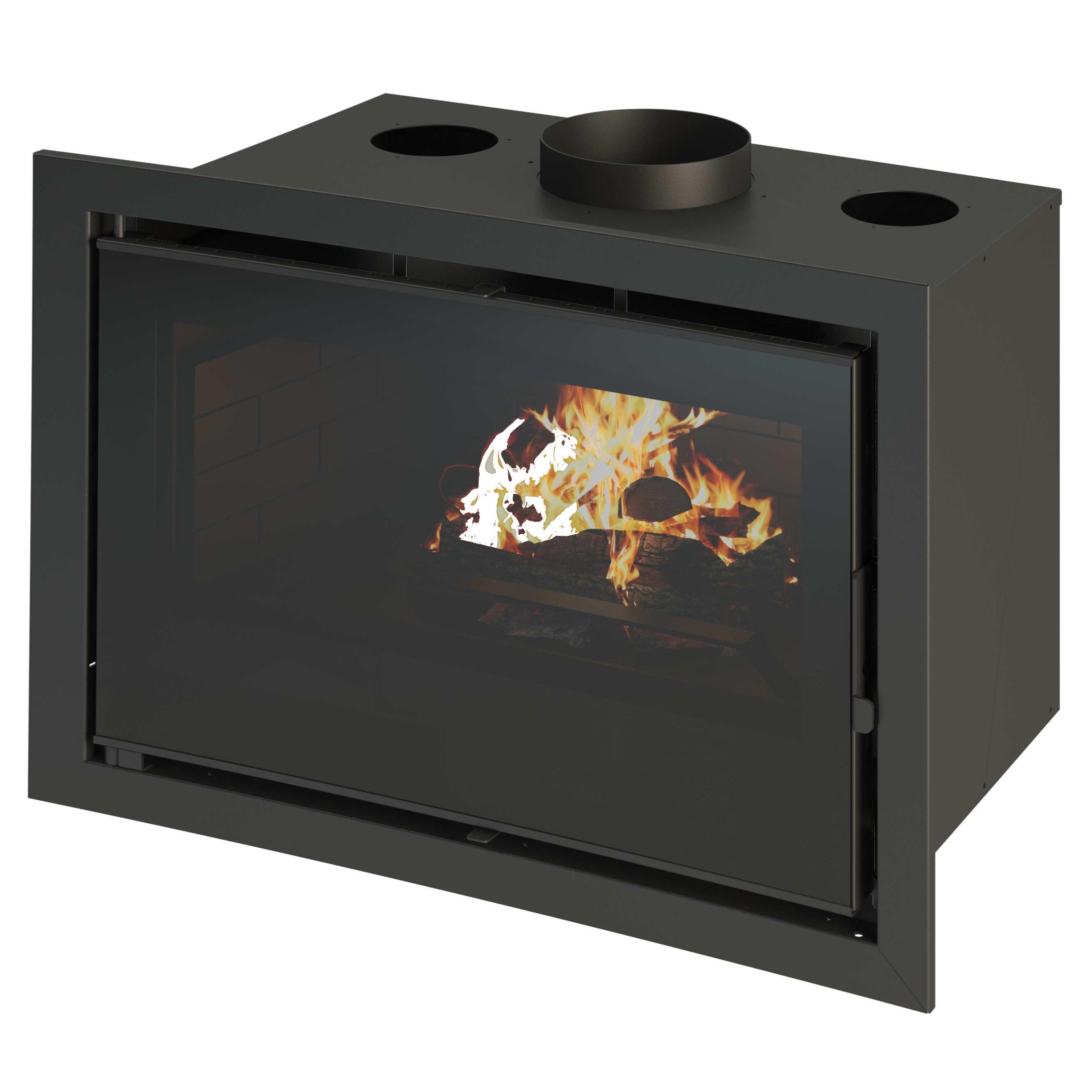 Cassete de leña Hodur GLASS - 13kw de Muspel, Eleva el confort de tu hogar con el cassette de leña Hodur Glass. Sus turbinas integradas 🌀 aseguran una circulación eficiente del calor, proporcionando un ambiente cálido y acogedor