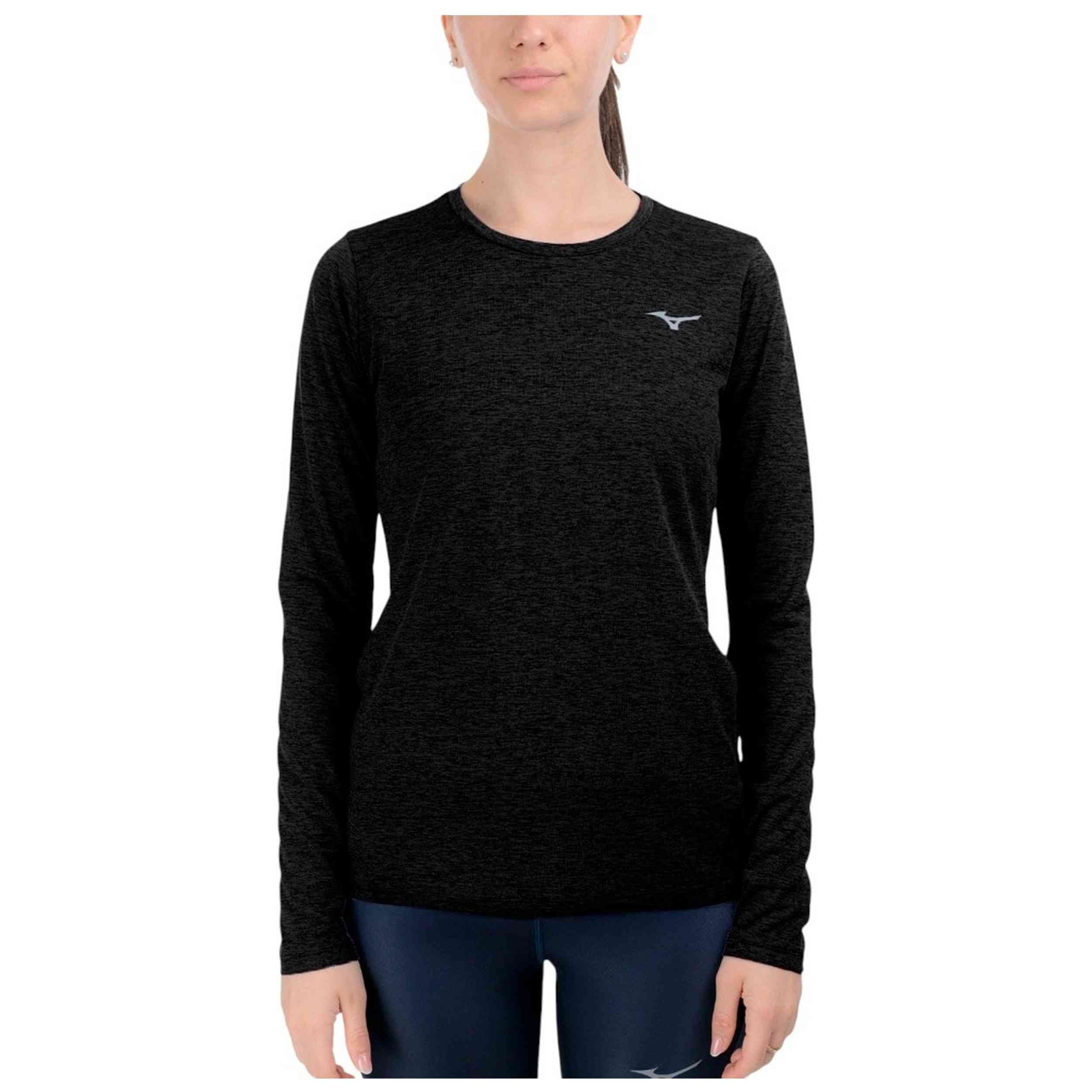 Camiseta De Manga Larga Mizuno modelo J2GAC722-09 para Mujer en color Negro