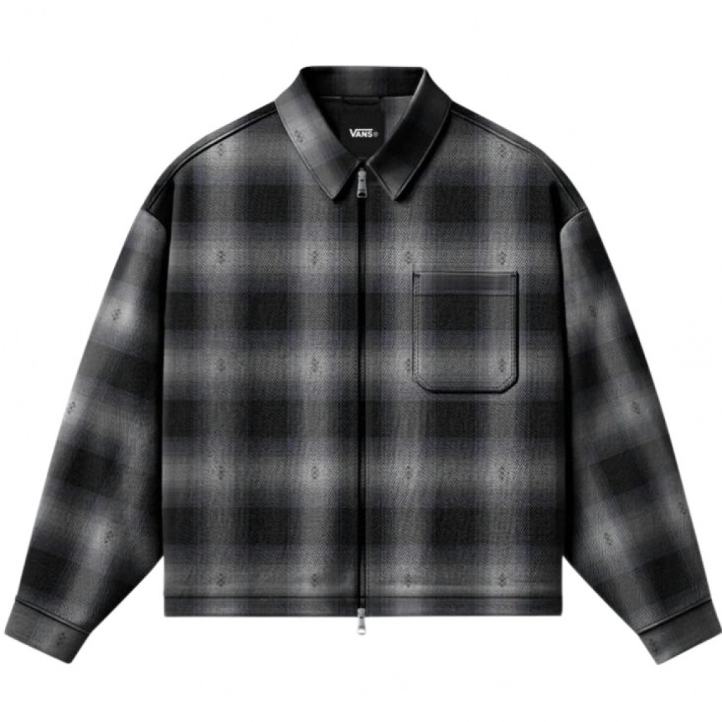 Camisas Hombre Marca Vans Modelo Vn000u57blk1 Larkspur Zip Plaid