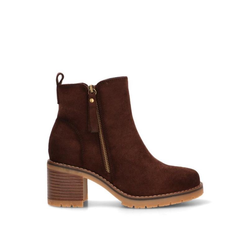 Botin Xti - Mujer - Tacón Medio - Modelo 130703 - Color Marron