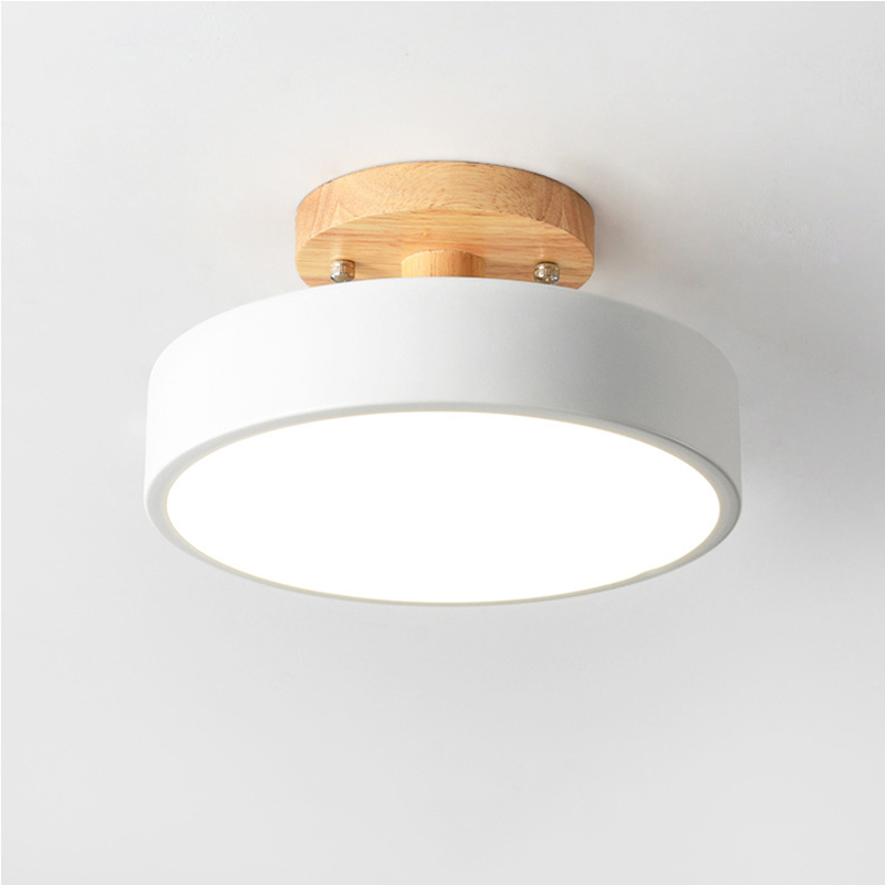 TK Lámpara De Techo Industrial Nórdica Para Entrada Balcones Y Baño Luz Para Estudio Dormitorio Comedor Y Vestíbulo Material De Madera Y Hierro Estilo Moderno