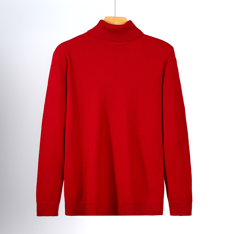 TK Nueva Suéter De Cuello Alto Para Hombre Moda Versátil Ajustado Manga Larga Suave Para Trabajo En Oficina Y Uso Diario