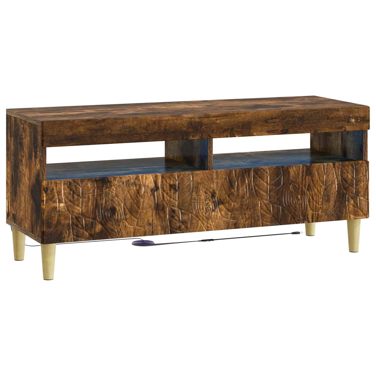 vidaXL Mueble de TV LED  Madera de ingeniería 100 x 35 x 43 cm Multicolor