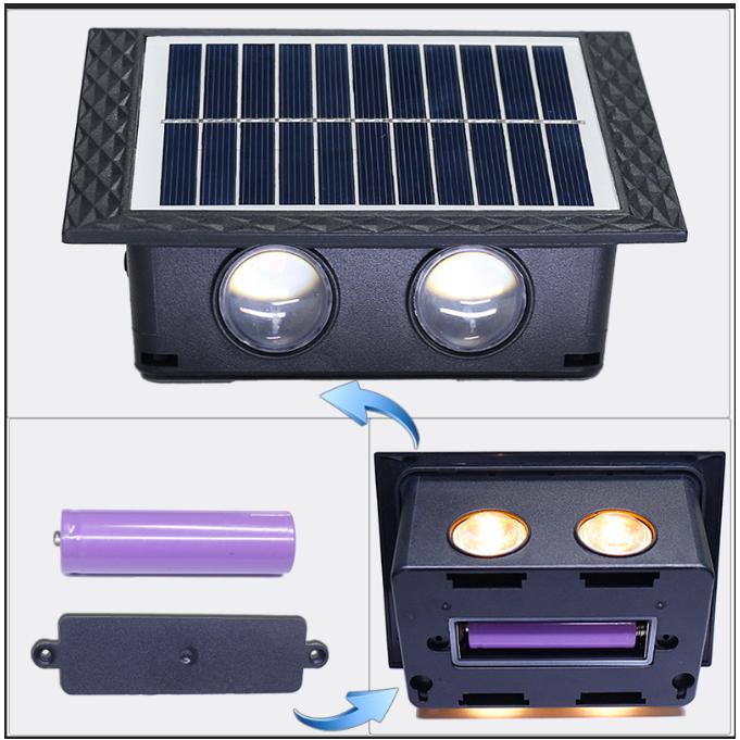 Lalumia Lámpara solar de pared, 4-10 cabezas, 3000K o RGB, control luz+interruptor, 5.5V, ideal para jardín