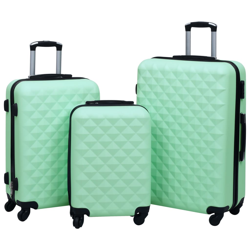 vidaXL Juego de Maletas Rígidas 3 Piezas ABS Rosa Trolley Equipaje de Viaje Color Rosa, Dorado, Marrón y mas