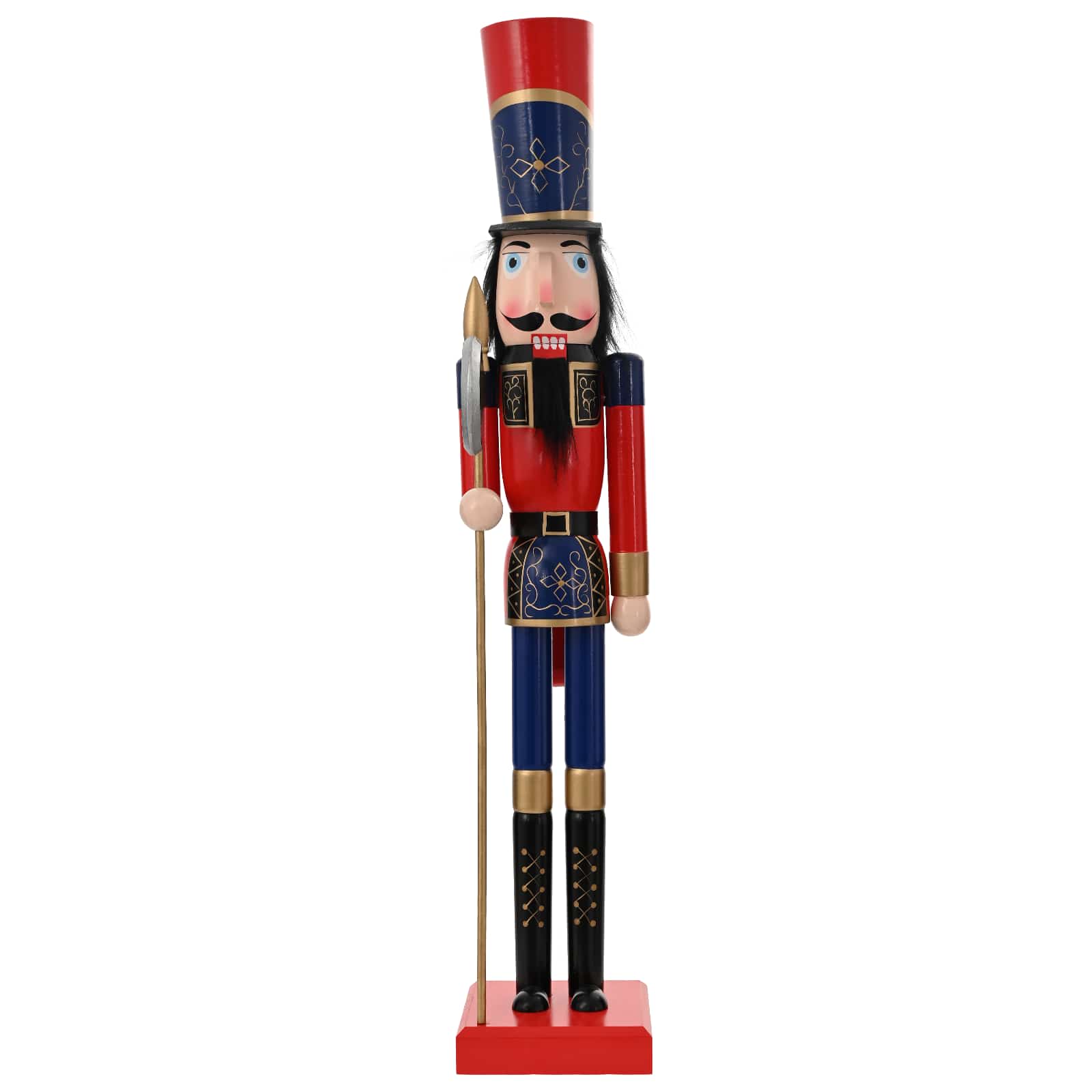vidaXL Cascanueces de Navidad TURKU Rojo y negro 91 cm
