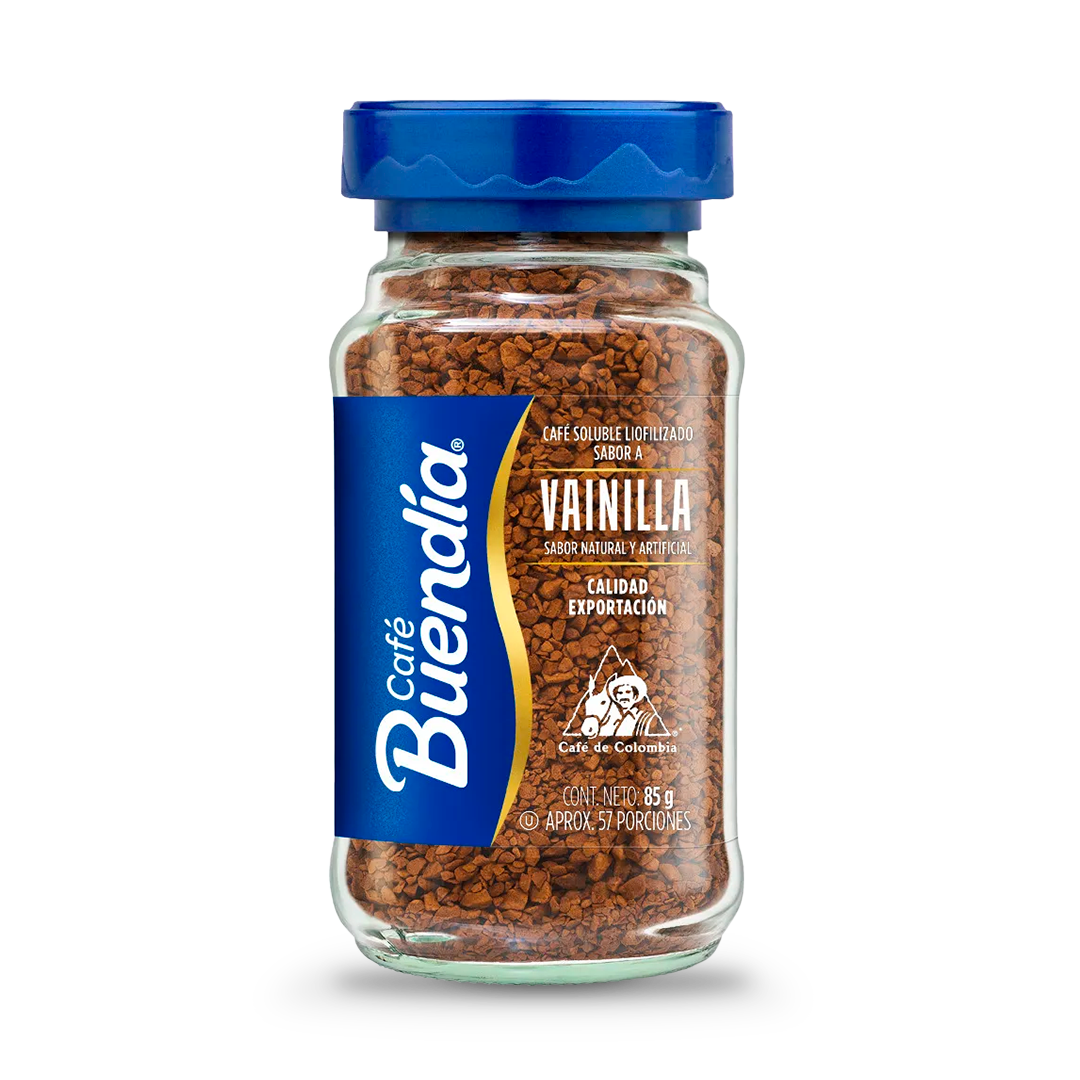 Café Buendia Sabor Vainilla 85 g - Soluble Iiofilizado de Calidad Superior - Qumir