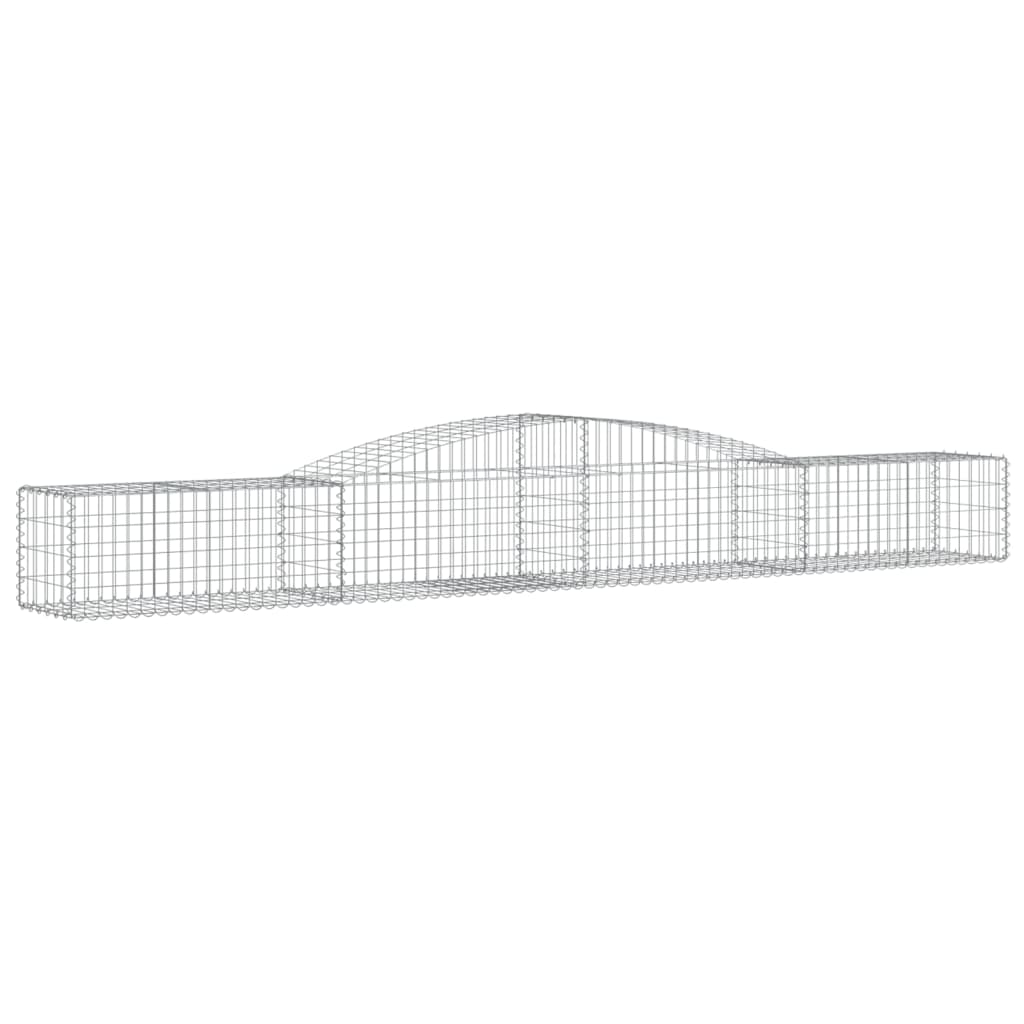 Vidaxl Cesta de Gaviones Arco Hierro Galvanizado 400x30x80/100cm