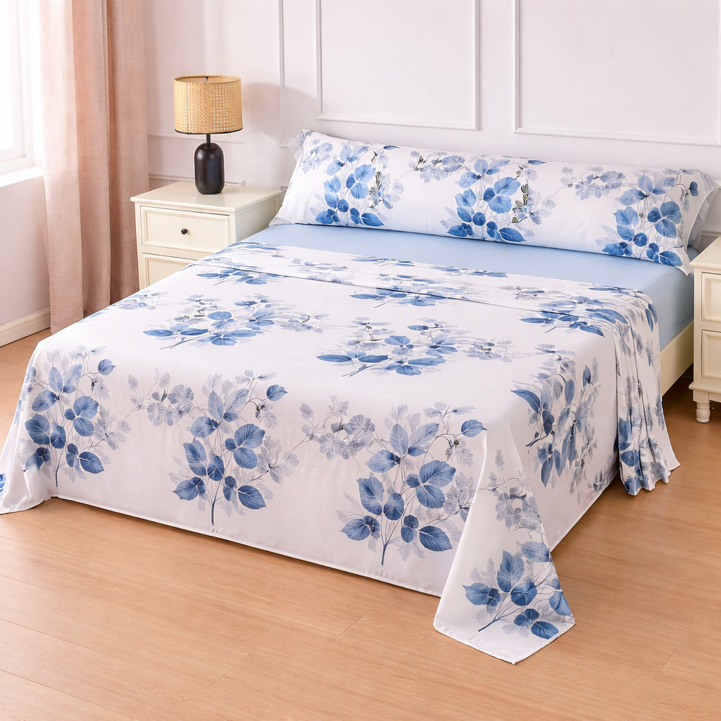 TK Juego de Sábanas 3 Piezas con Diseño Estampado Incluye Sábana Encimera, Bajera Ajustable y Funda de Almohada, 100% Poliéster, Para Camas 90/105/135/150/180 cm, ✅ Envíos a España en 48/72h