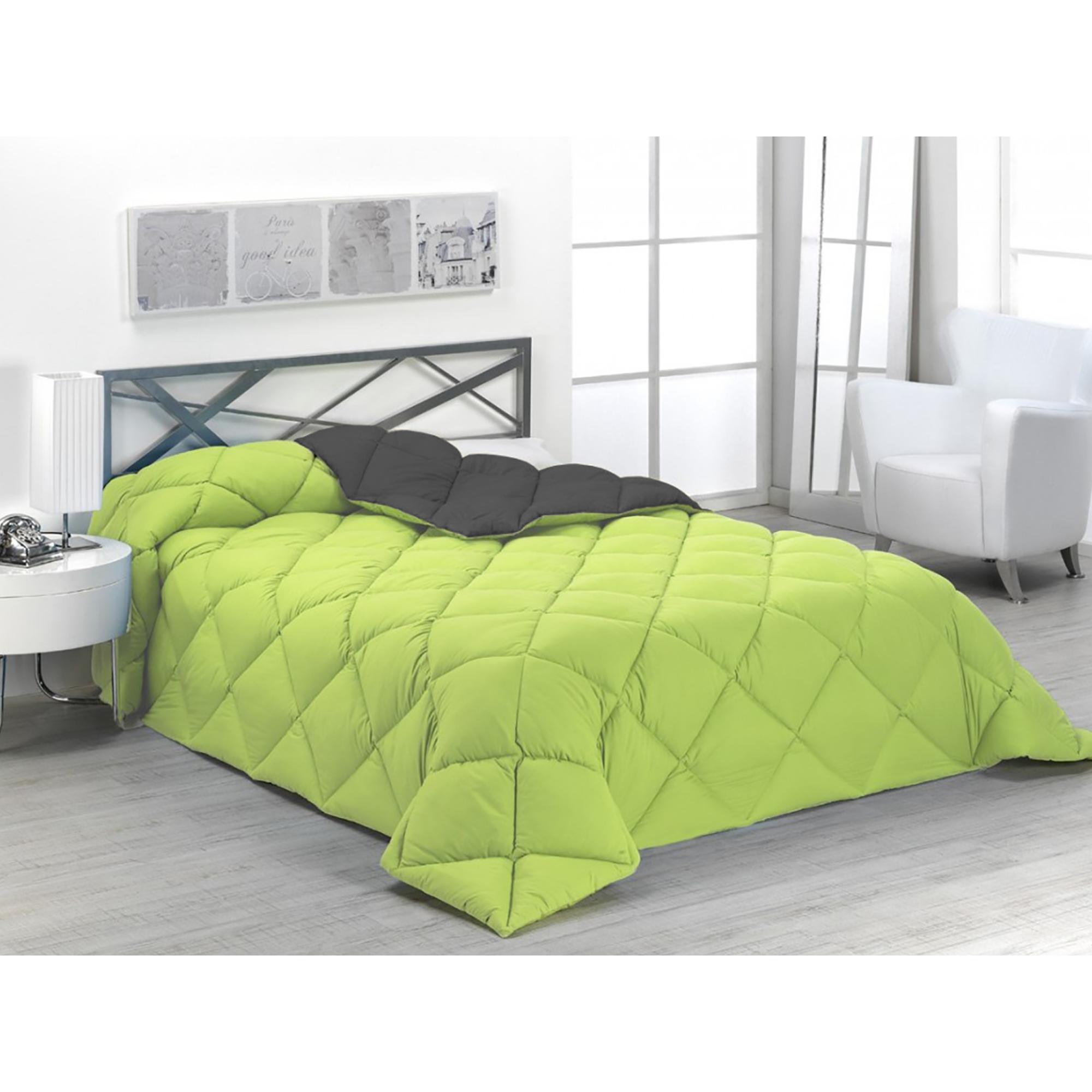 SABANALIA - Edredón nórdico Bicolor de 400 gr/m² Reversible (Disponible en Varios tamaños y Colores) | Tela + Relleno 570 g/m² | Largo extra de 270 cm