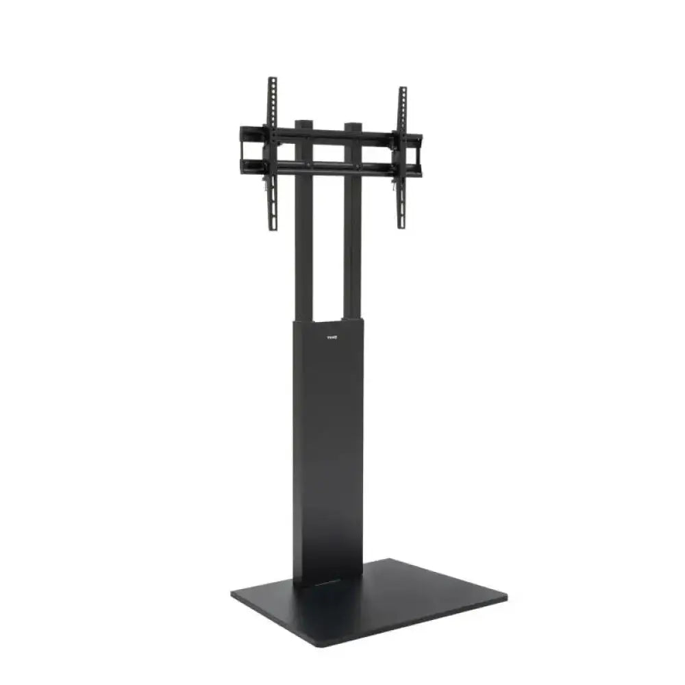 Tooq - Soporte de suelo Mirror FS2288M-B para pantallas 32\"-85\" con ajuste de altura en 7 posiciones, acero negro, compatible VESA hasta 600x400 mm