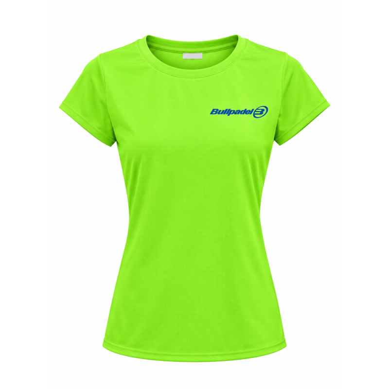 Camiseta bullpadel ppresente woman verde fluor