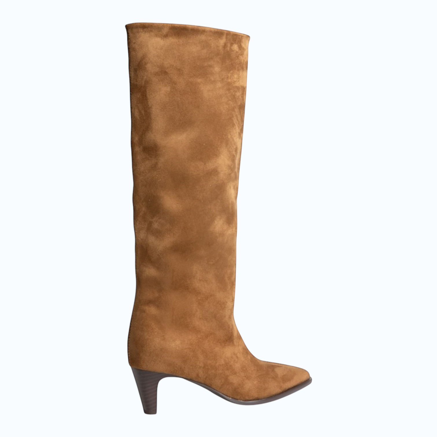 Corina - Bota mujer Corina 11825 de suave antelina con tacón de 6 cm ideal para looks casuales o arreglados