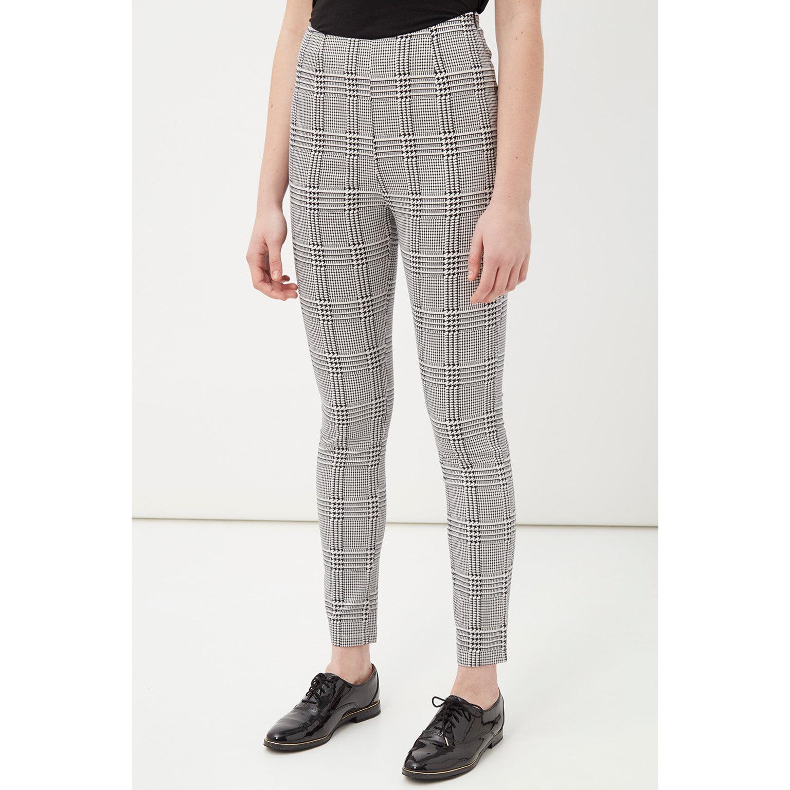 Pantalón pitillo mujer, leggings skinny cuadros, elegante diseño moderno, ajuste cómodo, tejido suave elástico, realza figura, estilo oficina urbano, color gris, talla 36, versátil y sofisticado ✅Entrega 24/48h