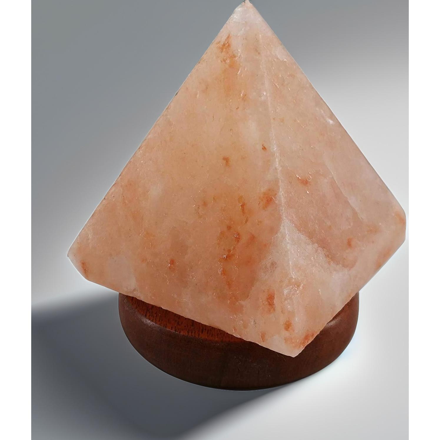 PLUSHOME Lámparas de Sal del Himalaya Naturales Alta Calidad con USB y Base de Madera