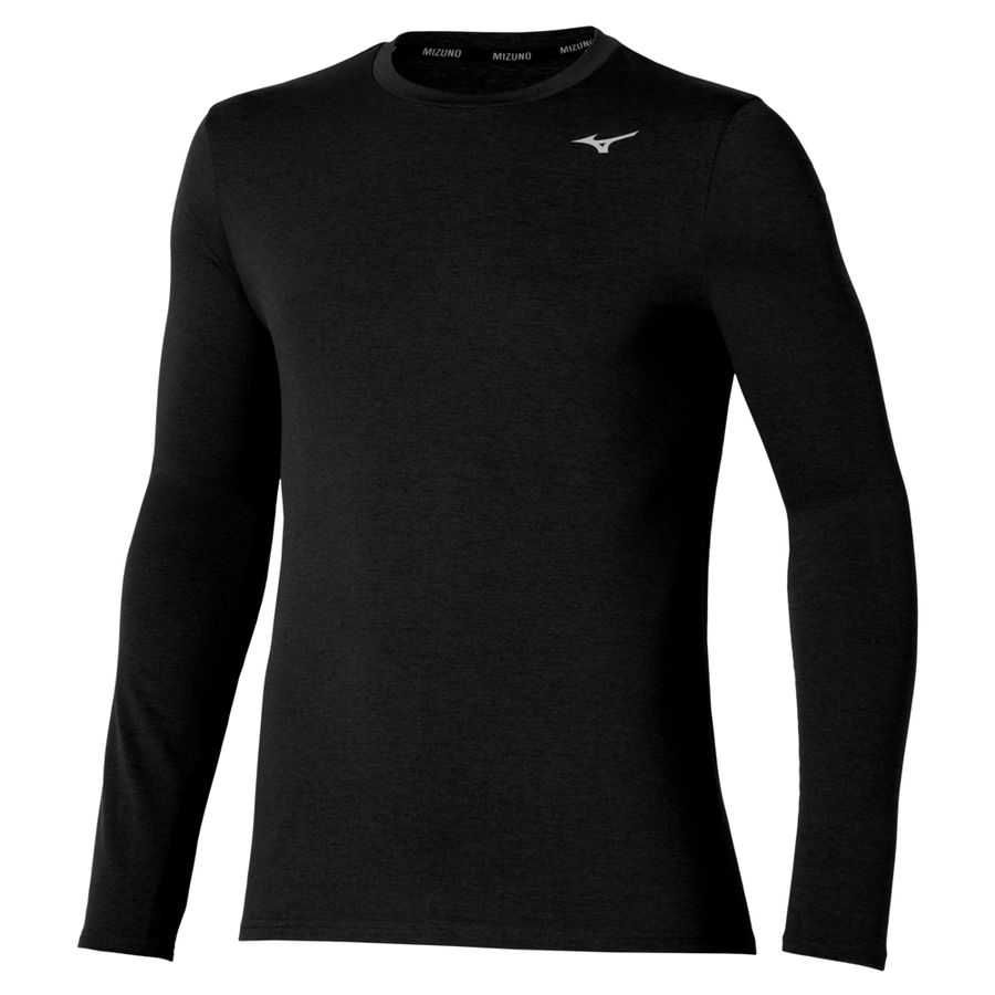 Mizuno - Camiseta hombre CORE IMPULSELONG para entrenamiento y multideporte, tejido suave con tecnología DryLite para microclima seco y cómodo, detalles reflectantes para carreras nocturnas