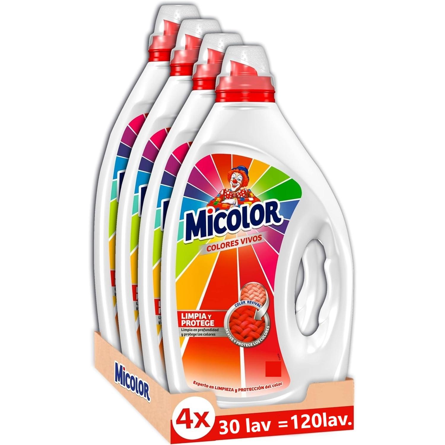 MICOLOR Detergente líquido 1.4 litros - 30 lavados - Caja 4uds