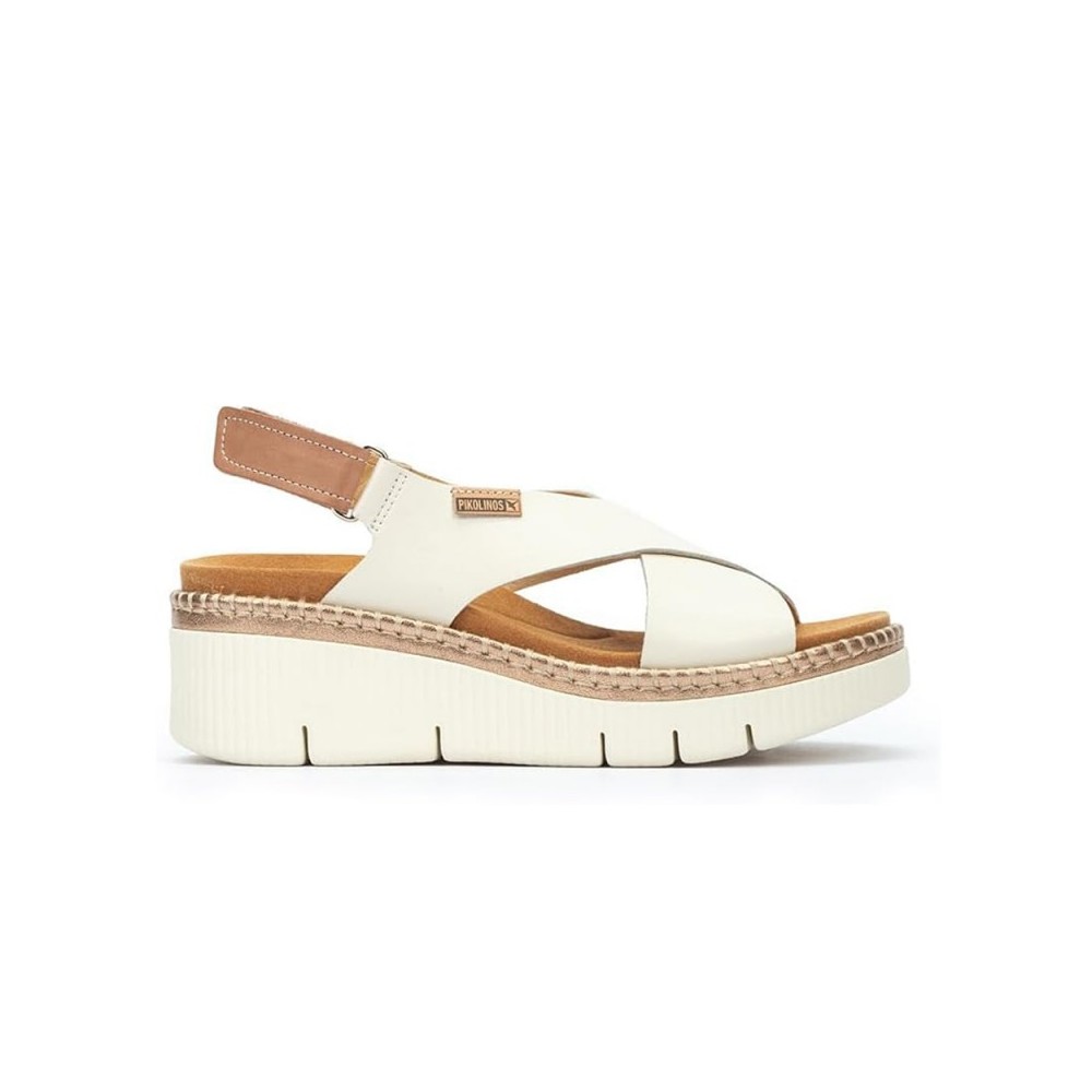 Cuñas Pikolinos W0K-0606 para Mujer en Color Beige - Sandalias de Plataforma Cómodas y Elegantes