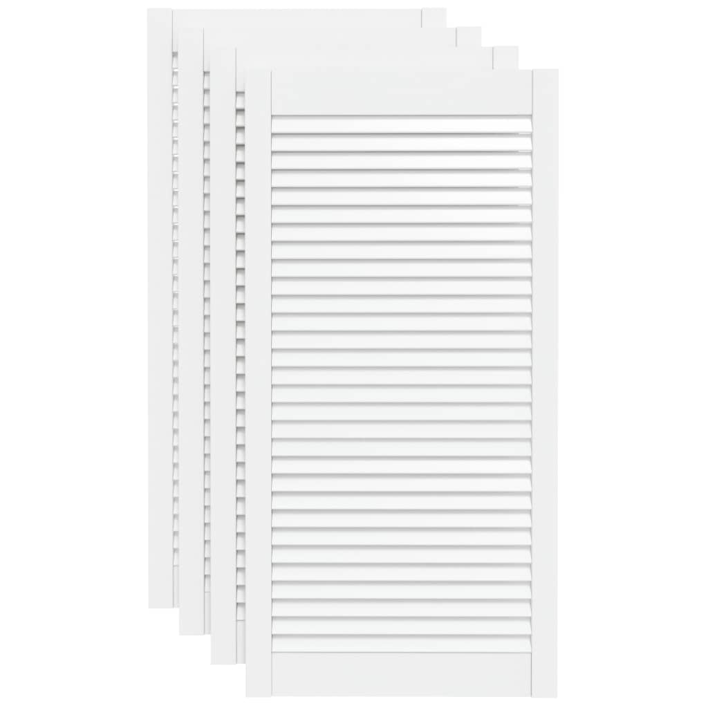 vidaXL 4x Puertas Tipo Persiana 99,3x49,4cm Celosía Color Natural, Blanco, y mas