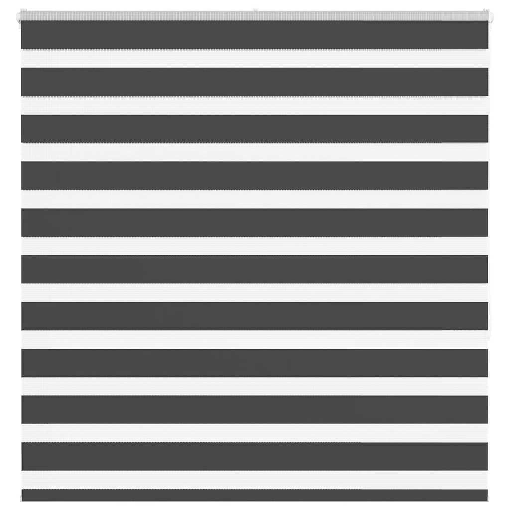 vidaXL Estor cebra negro 145x150 cm tejido ancho 140,9 cm poliéster