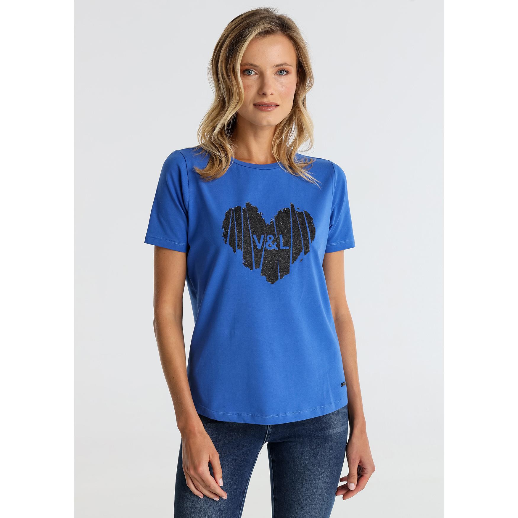 Victorio & Lucchino - Camiseta de manga corta grafica con textura
