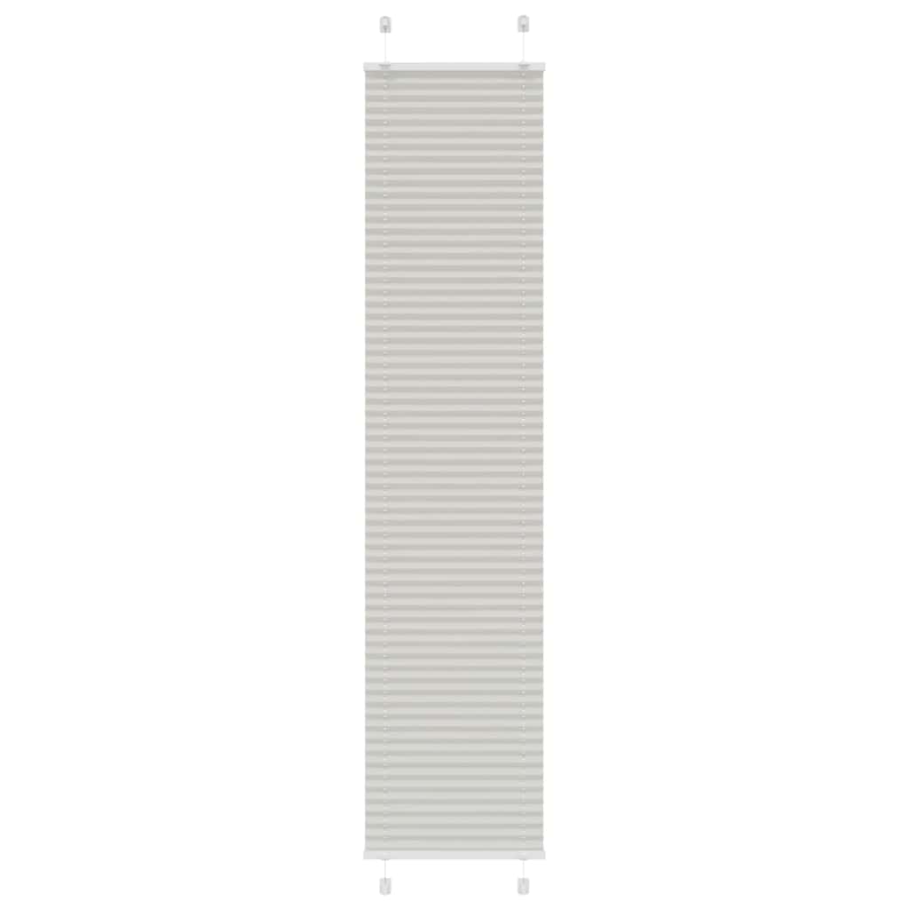 vidaXL Estor Plisado gris claro 40x200 cm Tela Ancho 39,4 cm Poliéster