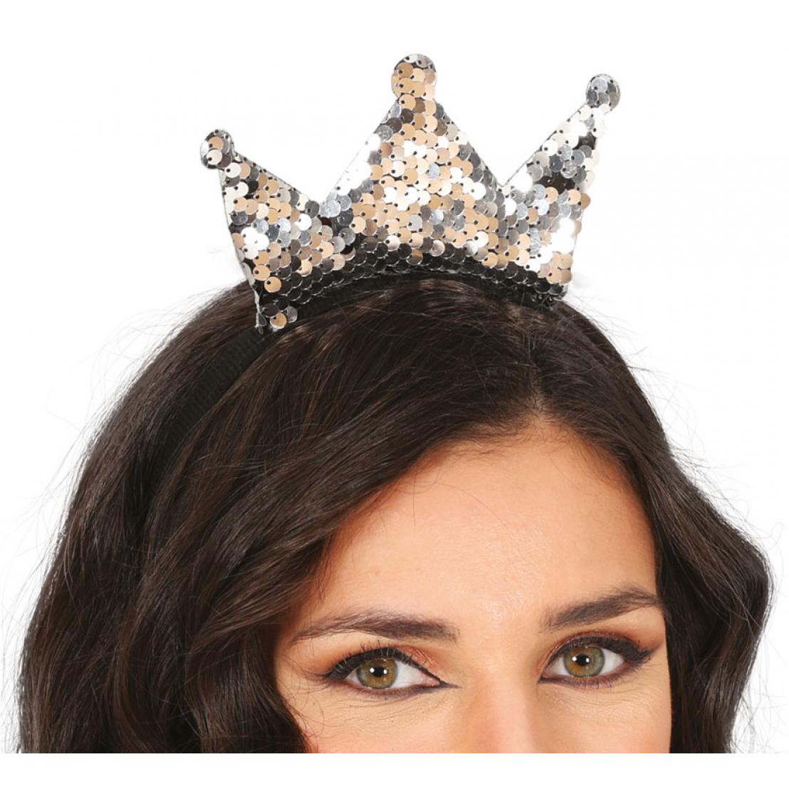 Guirca Diadema de Princesa con lentejuelas bicolor adulto