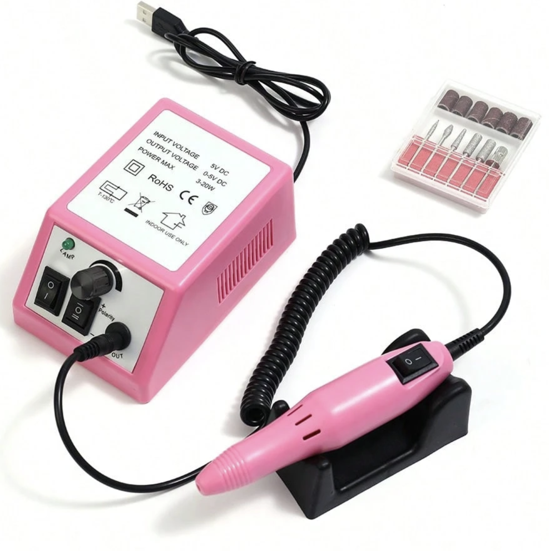 TK Kit de Taladro eléctrico portátil for uñas, for manicura y pedicura, eliminación Esmalte Gel, Kit de lima de uñas eléctrica de 15,000 RPM, herramientas de manicura ✅ Entrega en 48-72h