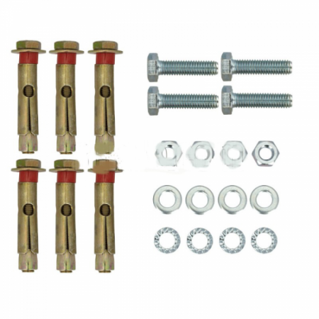 Kit de Tornillos y Tacos Metálicos para Soporte de Aire Acondicionado | Anclaje de Expansión Alta Resistencia | 4 Unidades