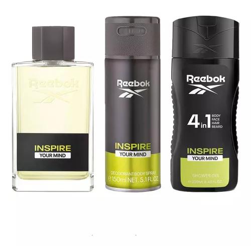ESTUCHE REEBOK 3 PIEZAS INSPIRE YOUR MIND 100ML/DESODORANTE 150ML/ GEL 250ML