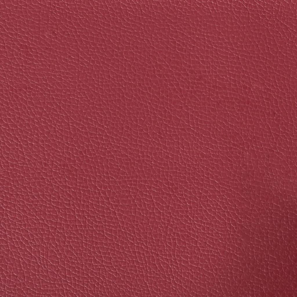 vidaXL Juego de sofás con cojines 2 piezas cuero sintético rojo tinto