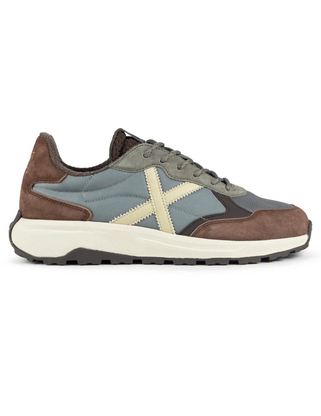 Zapatillas munich babel 19 gris marrón de hombre.