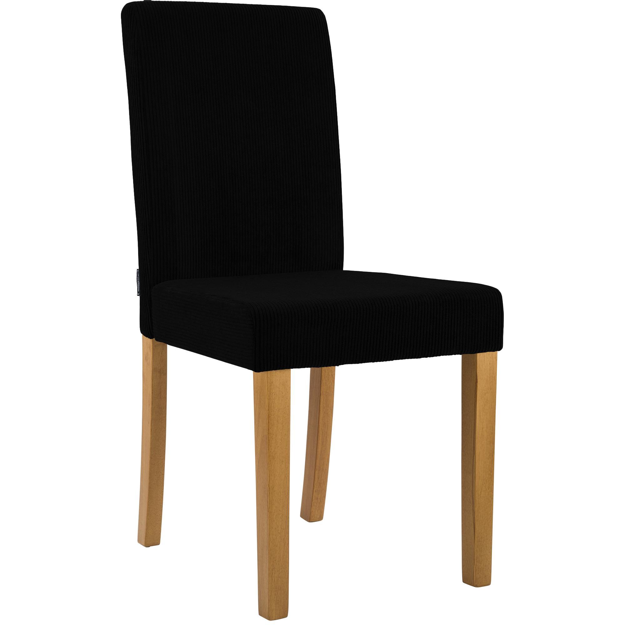 Silla de comedor Ina pana Negro,Antiguo claro