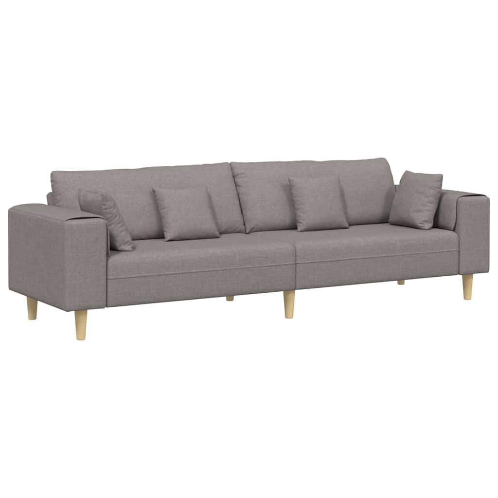 vidaXL Sofá con cojín 250 x 77 x 76 cm tela Multicolor