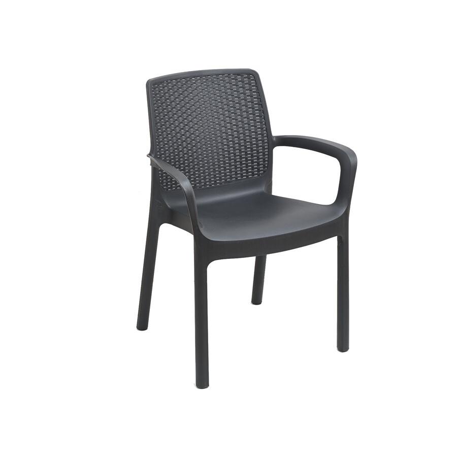 Gerimport Sillón apilable Regina antracita 60 x 54 x 82 cm