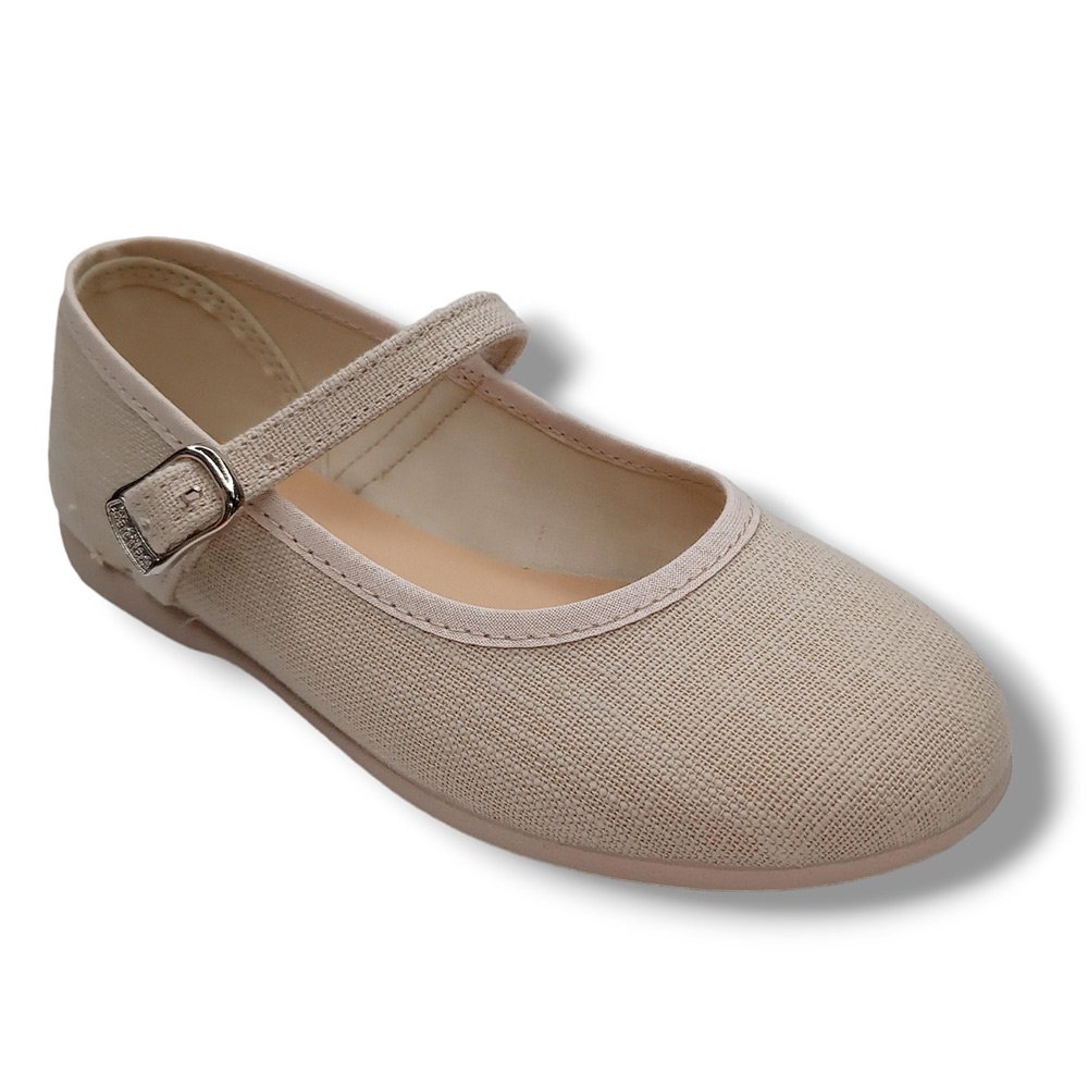 Batilas Merceditas Lino Niña 107/144 PIEDRA calzado niños Batilas Summer ROYALE CORDONETS