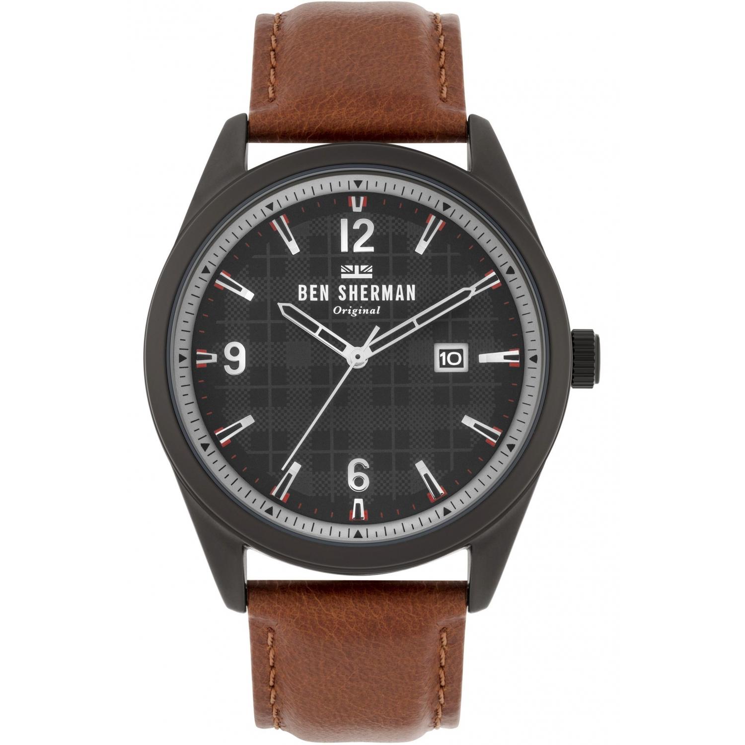 Ben Sherman Reloj Hombre Analogico Cuarzo con Correa de Cuero WB040TB