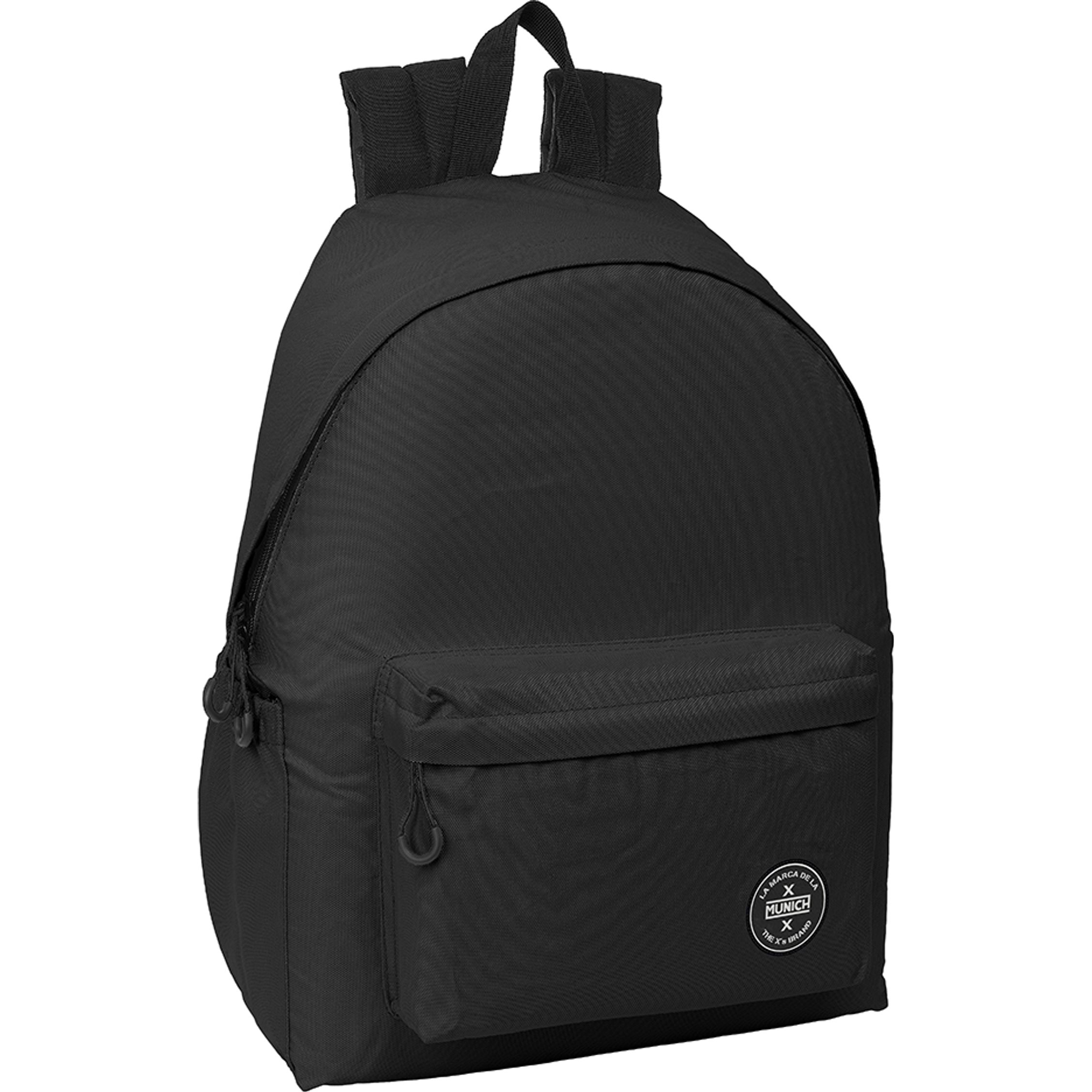 SAFTA MOCHILA PARA PORTATIL 14.1 MUNICH TEEN "BLACK" - Mochila Escolar Licencia Oficial - Diseño Ergonómico - Amplio Espacio de Almacenamiento - Bolsillos Multifuncionales