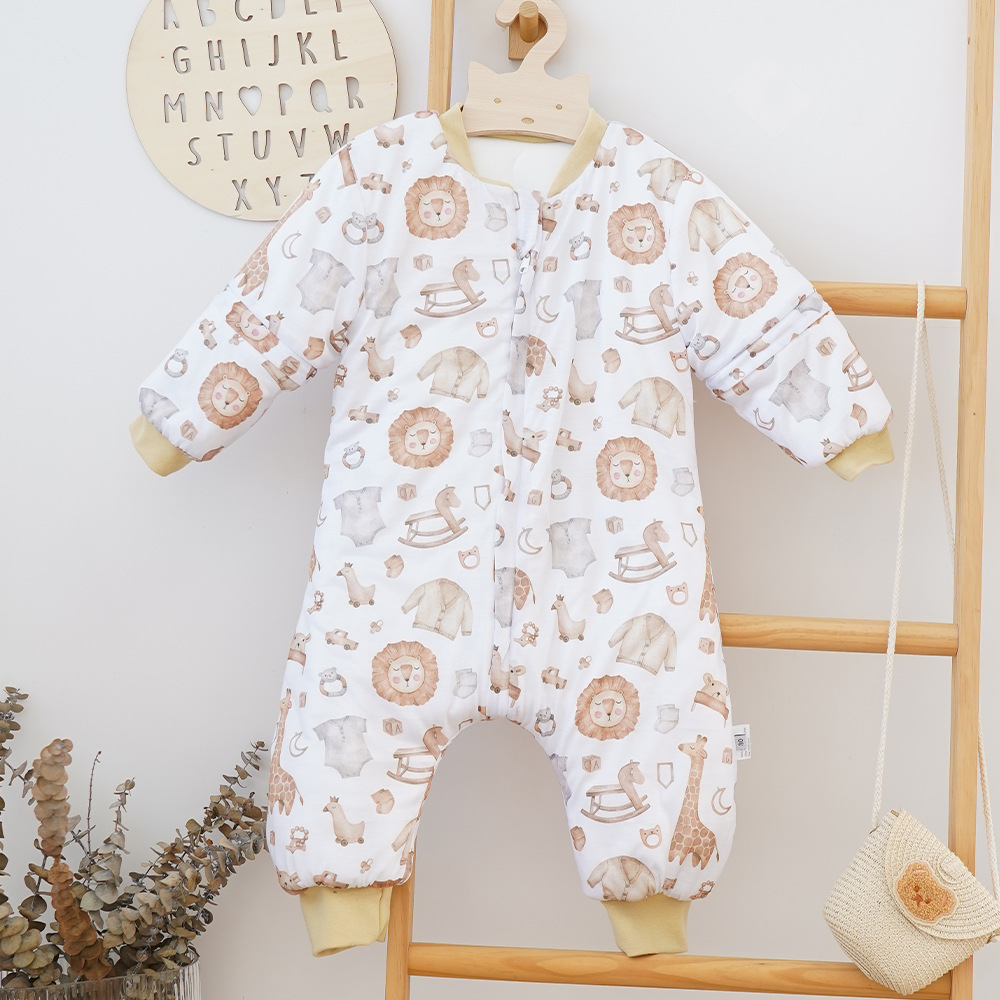 TK Saco de dormir Kangobaby para bebé, de otoño e invierno, con temperatura constante, acolchado grueso, con piernas divididas, de algodón tipo A y mangas desmontables.