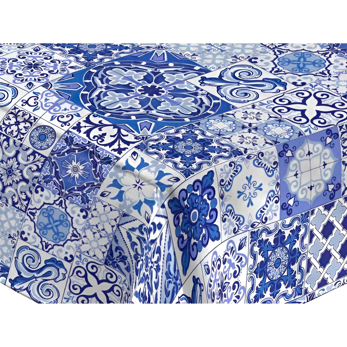 Mantel Hulehule Tex Tela Resinada Teflón Alhambra Azul Impermeable