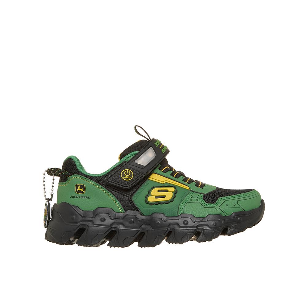 Skechers Zapatillas de Niño Mega-Flex Lite John Deere modelo 407097L_GRBK en color Verde con velcro 88799