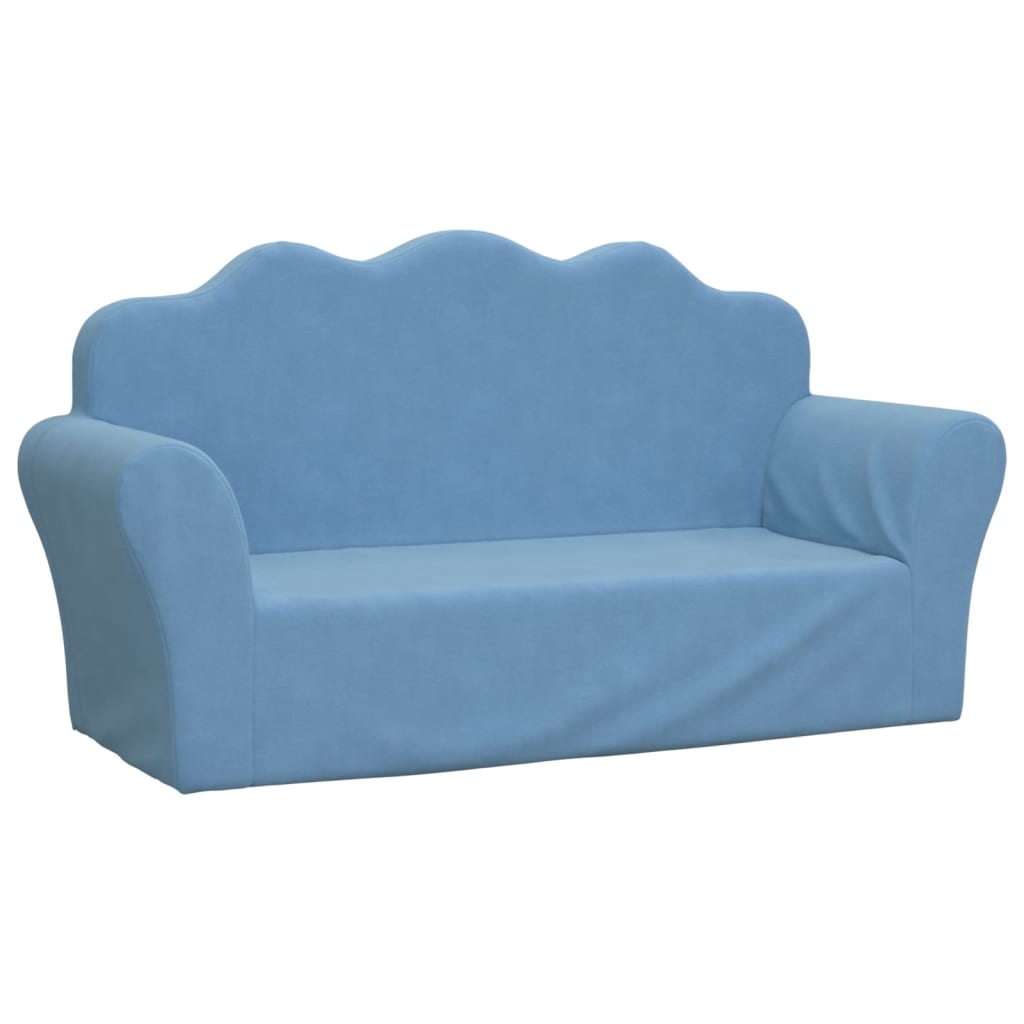 vidaXL Sofá infantil de 2 plazas de felpa suave color en color Crema/Rosa/Gris claro y más