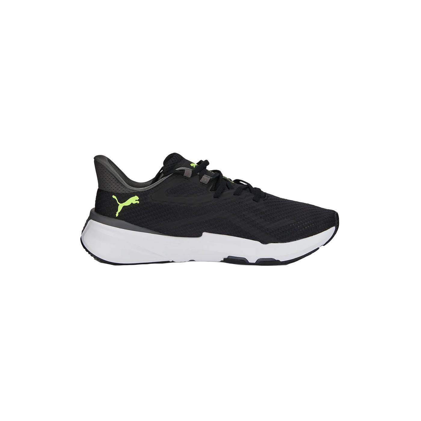 Zapatilla Puma Pwrframe Negra Hombre - Textil, Horma Clásica, Entresuela PWRFRAME, Suela de Goma PUMAGRIP