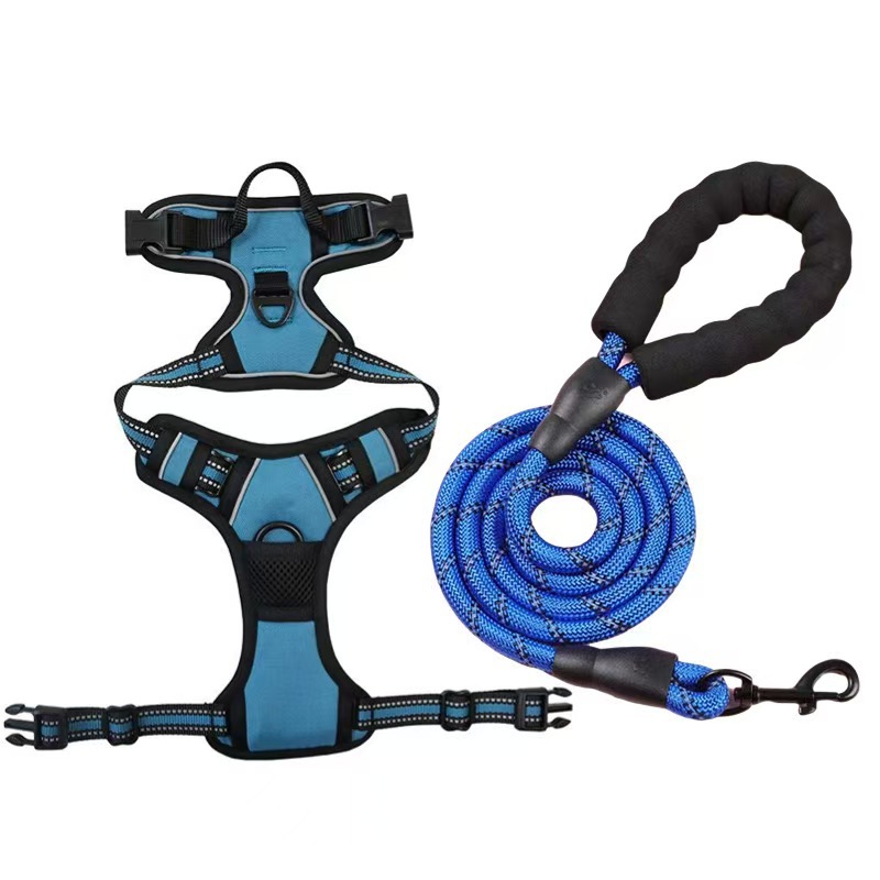 Pet dog chest and back leash, multi-layer integrated dog leash, chest harness, pet supplies